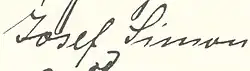 signature de Josef Simon