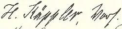 signature de Hermann Käppler
