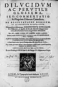 Dilucidum ac perutile glossema par Jerónimo González publié à Rome par Giacomo Mascardi en 1611.