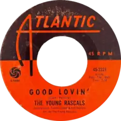 Description de l'image Good lovin' by the young rascals (1966 US vinyl).png.