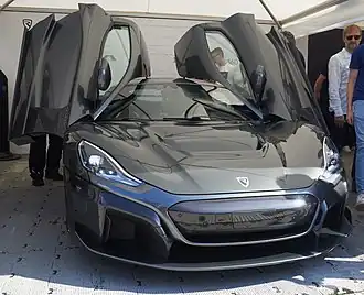 Rimac Nevera, avec portes ouvertes au Goodwood Festival of Speed 2021.