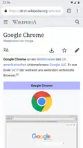 Page d'accueil de Google Chrome 47 sous Android 6.0