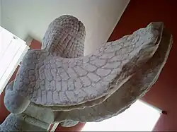 Détail de la coiffure et des ailes (A1285).