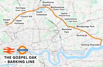 Ligne Gospel Oak to Barking.