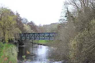 Pont ferroviaire sur le Blavet (désormais pont de la voie verte).