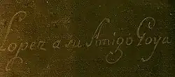 signature de Vicente López y Portaña