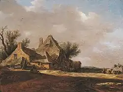 Jan van Goyen, Paysage, entre 1615 et 1656, peinture à l'huile sur panneau de chêne, 37,8 x 50,5 cm, Toulouse, Musée des Augustins, RO 887.