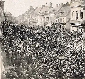 Grève à Lens le 14 mars 1906