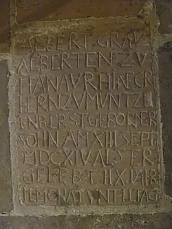 inscription mortuaire gravée dans une stèle