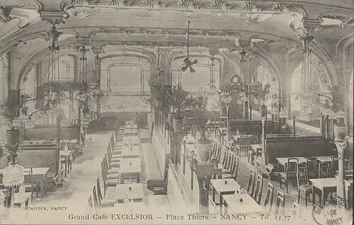 La brasserie en 1911, carte postale
