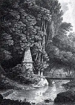 L'obélisque, fabrique majeure du Grand Parc, et certainement la plus significative des fabriques disparues de ce secteur.