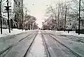 Rails sur la Grande Allée en 1945.