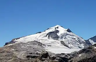 Vue du glacier depuis le nord en août 2015.