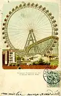 Grande roue, carte postale couleur, 1904.