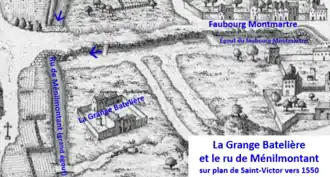 La ferme vers 1550.