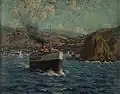 Steamer leaving Avalon, Catalina Island (1920)