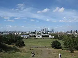 Vue sur le Queen's House et Greenwich Park