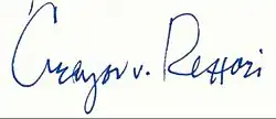 signature de Gregor von Rezzori