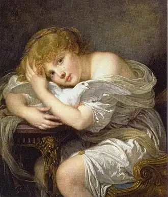 La jeune Fille à la colombe, musée de la Chartreuse de Douai.