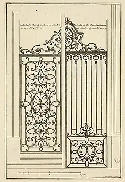 Grilles du Château-Neuf de Meudon. Mariette, A.F.