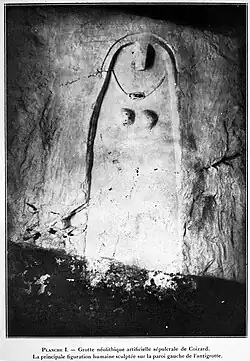 Hypogée n°23 : bas-relief de la « déesse funéraire ».