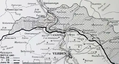 Le front en 1916,