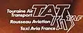 Logo de l'Alliance à TAT des compagnies Rousseau Aviation et Taxi Avia France de 1974.