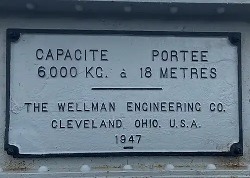 Plaque d'identification.