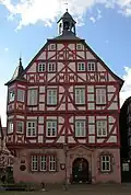 L'hôtel de ville à Grünberg en Hesse, en Allemagne.