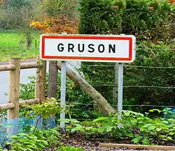 Panneau d'entrée de la commune.