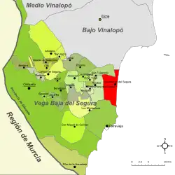 dans la comarque de la Vega Baja del Segura.