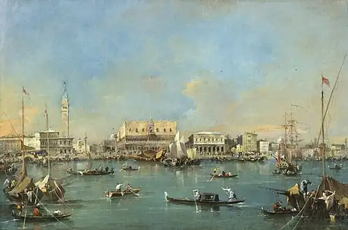 La Piazzetta, le palais des Doges et le quai des Esclavons, vers 1780par Francesco GuardiMusée Nissim-de-Camondo, Paris