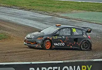 Guerlain Chicherit en 2017 sur une course du Championnat du monde de rallycross FIA.