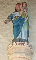 Guerlesquin : église Saint-Ténénan, statue de Notre-Dame-de-Bonne-Avent.