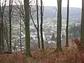 Le lotissement vu depuis les hauteurs de la forêt.