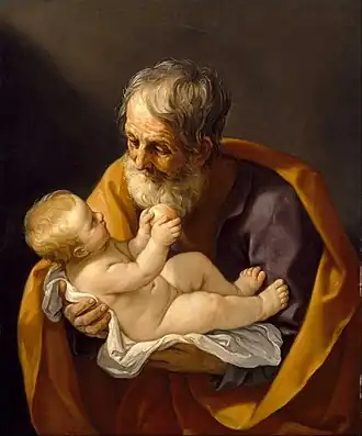 Jésus dans les bras de Joseph, Guido Reni.