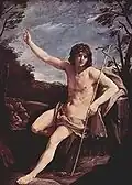 Guido Reni, Saint Jean Baptiste au désert, v. 1640, huile sur toile, 225 × 162&nbsp;cm.