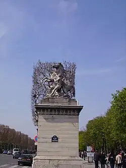 Les Chevaux de Marly, copie d'après Guillaume Coustou, Paris, place de la Concorde.