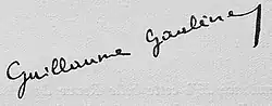 signature de Guillaume Gaulène