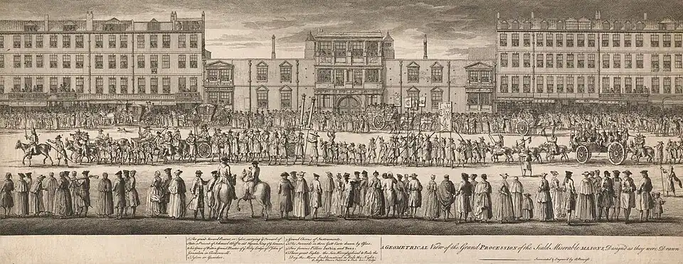 A Geometrical View of the Grand Procession of the Scald Miserable Masons, Designed as they were (1771, Centre d'art britannique de Yale).