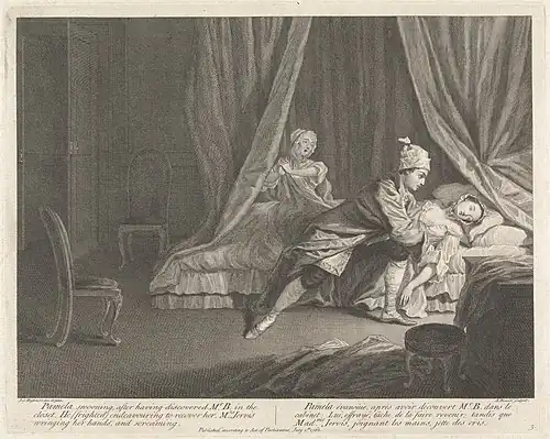Illustration pour The Life of Pamela (1762, Centre d'art britannique de Yale).