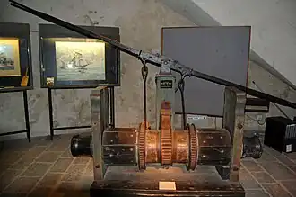 Guindeau installé sur les bateaux au début du XXe&nbsp;siècle.