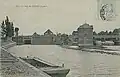 Le port de Guipry au début du XXe&nbsp;siècle (carte postale Dechelette).