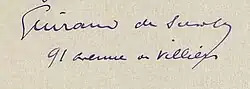 signature de Lucien-Victor Guirand de Scévola