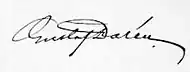 signature de Gustaf Dalén