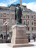 La statue de Gustav Adolf à Sundsvall.