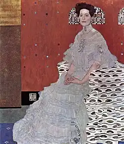 Portrait de Fritza Riedler (1906), peinture à l'huile (153&nbsp;×&nbsp;133&nbsp;cm).
