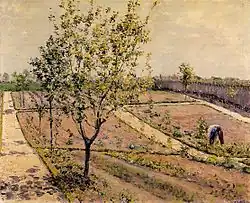 Le jardin potager, Petit Gennevilliers, Gustave Caillebotte (1882)