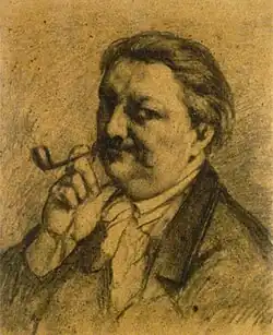 Autoportrait (dessin, 1871), musée du Louvre.