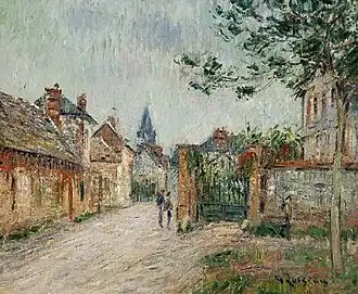 La rue de village, Saint-Cyr-du-Vaudreuil (1923), localisation inconnue.